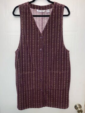Eric Charles Sleeveless corduroy jumper dress - Plaid - Large